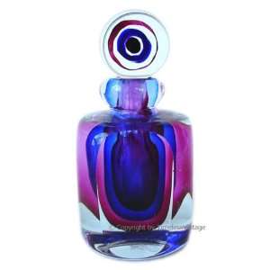  Hand Blown Heavy Art Glass Modern Perfume Bottle