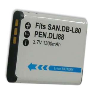 DB L80 Battery For Sanyo Xacti VPC CG10 PENTAX D LI88  
