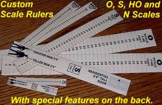 Set of Scale Rulers For Modelers in O, S & HO Scales  