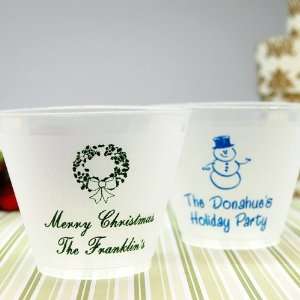  Personalized Frosted Plastic Holiday Cups