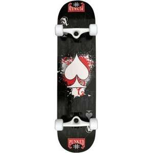  Punked Ace Of Spades Complete Skateboard   7.75 Sports 