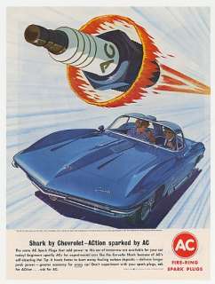 1963 XP 755 Chevy Corvette Shark AC Spark Plugs Ad  