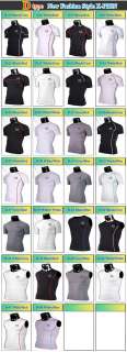 Mens COMPRESSION Shirts Sport Gear Tight T shirts Functional Fabric 