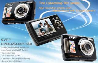 SVP 12MP High Resolution Digital Camera+Video Recorder   Cybersnap 901 