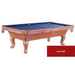  Tahoe Solid Maple 8 foot Pool Table   Honey Finish   Red 