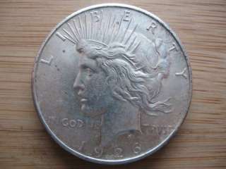 1926 S Peace Silver Dollar, Nice Original Coin, ps7  