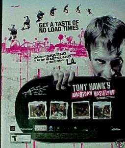 Tony Hawk American Wasteland Skateboarding Game AD  