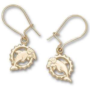   Modeled Logo Dangle Earrings   10KT Gold Jewelry