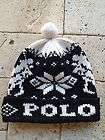 NWT Polo Ralph Lauren Mens Wool Ski Hat Cap Signature P