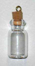 small glass vials with brass wire loop in cork stopper great for 