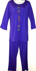 NEW Antthony Tunic and Pants Set PURPLE/S or M  