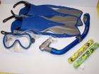 New Body Glove Youth Boys Snorkeling Snorkel Set Sz. L XL Blue Store 
