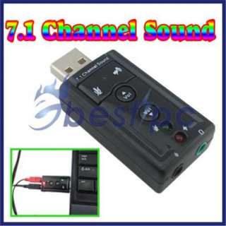   Channel 3D Virtual Audio Sound Card Adapter PC Fast Ship USA  