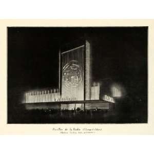  1937 Print Paris Exposition Pavillon de la Radio Building 
