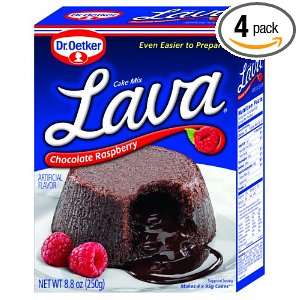 Dr. Oetker Chocolate Raspberry Lava Cake Mix, 8.8 Ounce (Pack of 4 