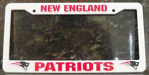 New England Patriots NFL Football League License Plate Plastic Frame 