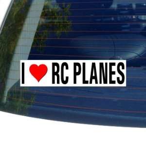  I Love Heart RC PLANES   Window Bumper Sticker Automotive