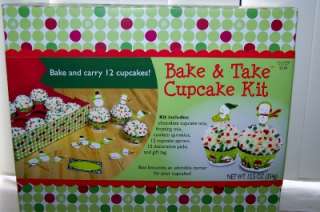   TAKE COMPLETE CUPCAKE KIT BAKE & CARRY 12 CUPCAKES 844527072320  