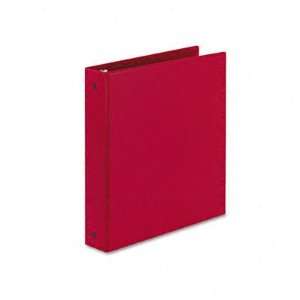  Binder with Suede Finish Cover, 1 1/2 Capacity, 11x8 1/2, Red