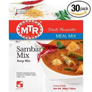MTR Sambar Instant Dry Mix, 7.04 Ounce Pouches (Pack of 30)  