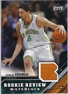 JACKSON VROMAN 2005 06 UPPER DECK ROOKIE REVIEW JERSEYS  