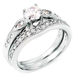 Beautiful 1/2 CT Sterling Silver CZ Wedding Ring Set   One of our most 