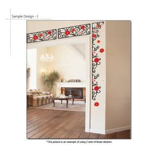   ] Beads Flower Vine Home Decor Art Wall Sticker Peel & Stick Decal