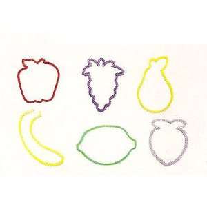  Fruit Shaped Mini RINGS Rubber Silly Bands Bandz Glitter 