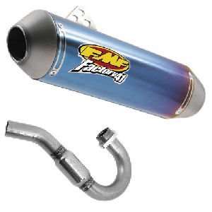 FMF Racing Factory 4.1 Full System   Blue Anodized Titanium Anodized 
