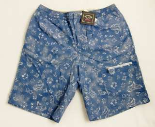   Yachting Blue w/ Floral Paisleys Swim Shorts Trunks XL NWT $225  