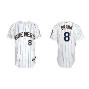 Ryan Braun White Stripe 2011 MLB Authentic Jerseys Cool Base Jersey 