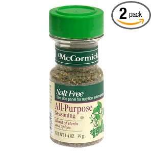 McCormick All Purpose Seasoning, Salt Free, 1.4 Ounce Unit (Pack of 12 