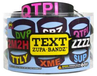 ZUPA Bandz TEXT Message Rubber Bracelet Wristband Band  