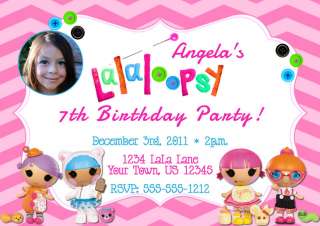 Sample thank you note (4X6 or 5X7 size) Choose Lalaloopsy Littles or 