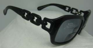 black chain temple bifocal reading sunglasses reader 1 75