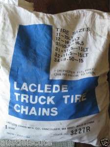 New Laclede Dual & Wide Base Truck Tire Chains 3227R    