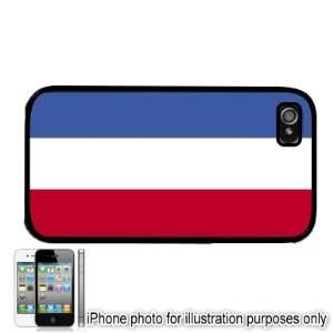Serbia Serbian Flag Apple iPhone 4 4S Case Cover Black