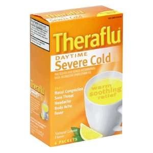  Theraflu Severe Cold, Daytime, Natural Lemon, 6 packets 