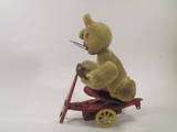 VINTAGE CAT ON TRICYCLE BIKE WINDUP TIN TOY PARTS  