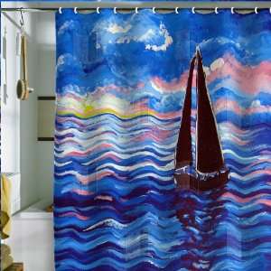  Shower Curtain Pink Sunset Sail (by DENY Designs)