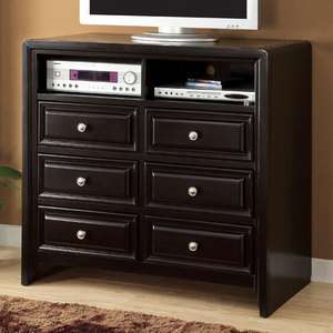 Solid Wood Yorkville Espresso Finish Media Chest TV Stand  