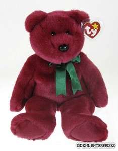TY TEDDY Beanie Buddy 1998 Cranberry Bear MWMT Retired  
