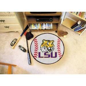  LSU Tigers Small Baseball Rug