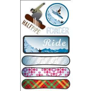  Autumn Leaves 3D Stickers Snowboard w/UV Coating