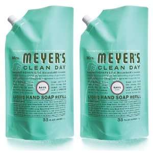  Mrs. Meyers Clean Day Liquid Hand Soap Refill Pouch, Basil 