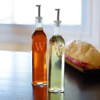 These inital personaized Oil & Vinegar Cruet Bottles are the delicious 