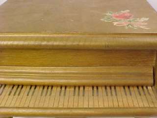 Vintage Grand Piano Music Jewelry & Trinket Box Works So Pretty  