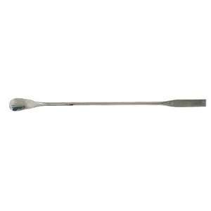 Nickel/stainless steel laboratory spatula, with 1 1/8L spooned end 