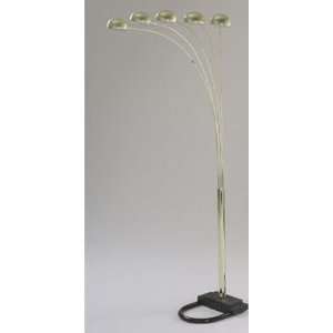  5 Arc Arm Spider Polished Brass Floor Lamp Everything 
