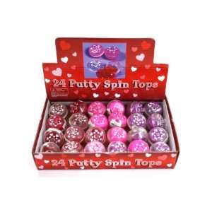  Valentine Spintop Assorted Colors Case Pack 72   697033 